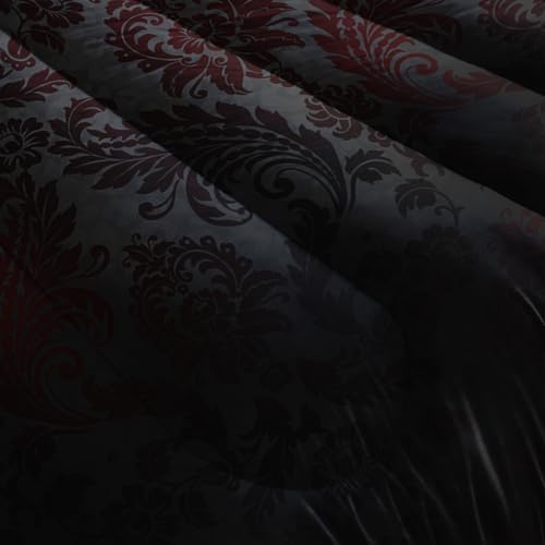 Paisley Floral Comforter Full Size,Gothic Kids Comforter Set,3Pcs Bedding Set Printed Comforter with 2 Pillowcases,Down Alternative,Soft and Lightweight,for All Seasons
