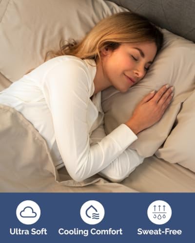 Flex Top Split Head King 6 Piece Sheet Set - Breathable & Cooling - Cream