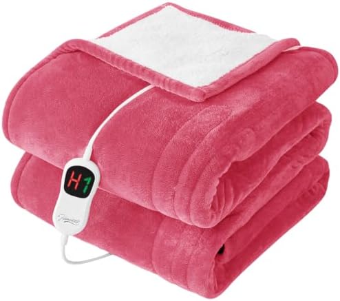 Homemate Heated Electric Blanket Twin 62"x84" Heating Throw Blanket