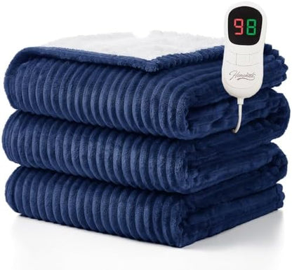 Homemate Electric Heated Heating Blanket Full Size 72"x84" Flannel Sherpa