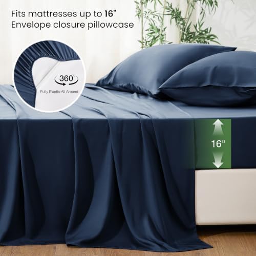 Love's cabin 100% Rayon Derived from Bamboo, King Size Sheet Set, 6 Pieces