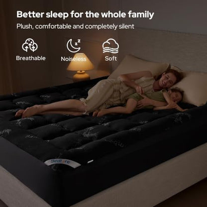 BEDLORE King Mattress Topper, Thick Pillow Top Mattress Pad