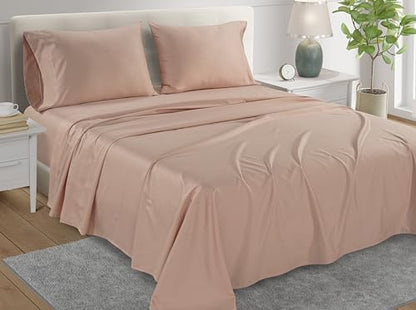 Bed Sheets Full Size Bed Set, 15" Deep Pocket Full Sheet Set - Sepia Rose