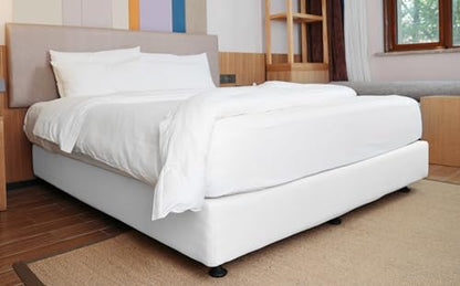 ALYVIA SPRING Twin Box Spring Cover Jersey Knit Stretchy, White