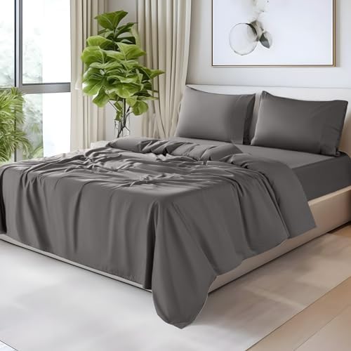 SONORO KATE 100% Egyptian Cotton Sheets,1200 Series,Queen Size