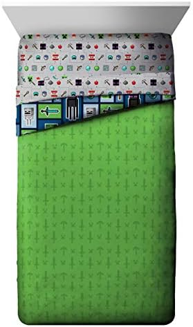 Minecraft Creeper Full Size Comforter Set 5 Piece Kids Bedding, Multi