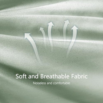 TEXARTIST Queen Comforter, All Season Down Alternative Sage Duvet Insert