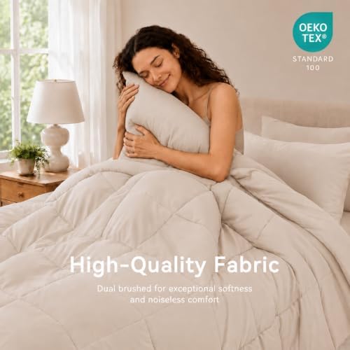 Anluoer Full Size Comforter Sets, 7 Piece Bed in a Bag Full Bedding Sets