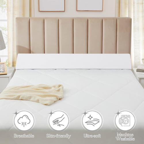 INVGEEXI White Full Size Bed Wedge Pillow Cover, 54" L x 10" W x 6" H