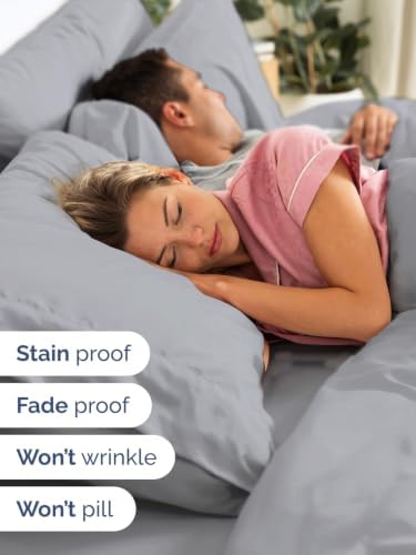 Extra Deep Pocket Twin Size Sheet Set - Breathable & Cooling - Steel Blue