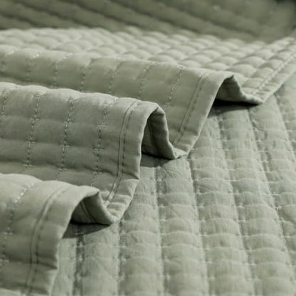 Oversized King Quilt-Sage Green Lightweight Bedspreads Quilt Bedding Set
