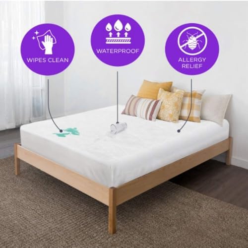 BLISSFORD Full XL Mattress Protector, Heavy Duty Fitted Vinyl Plastic Cover