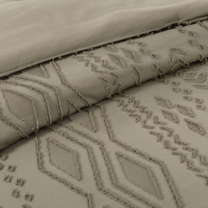 King Size Comforter Set- 7 Pieces Tufted Bed in a Bag King Bedding Sets