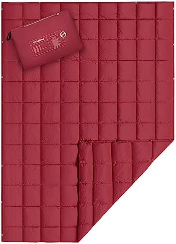 KingCamp Ultralight Camping Blanket, Wearable Packable Blanket 69" x 53"