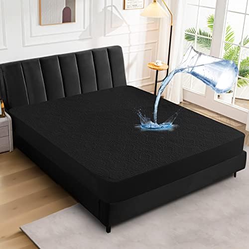 Sufdari Full Waterproof Mattress Protector, Waterproof Mattress Cover,Breathable & Noiseless Mattress Pad, Waterproof Quilted Fitted Sheet Fits Up to 8-18" Deep Pocket