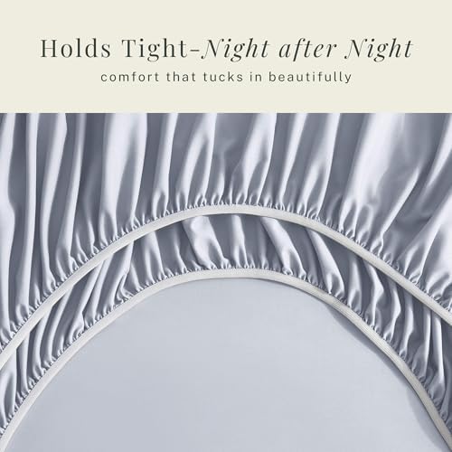 Hearth & Harbor Extra Deep Pocket Sheets - Fits Mattress 18-24 Inches Deep - Extra Deep Pocket California King Size - 6 Piece Cal King Sheets - Cal King, Ice Blue