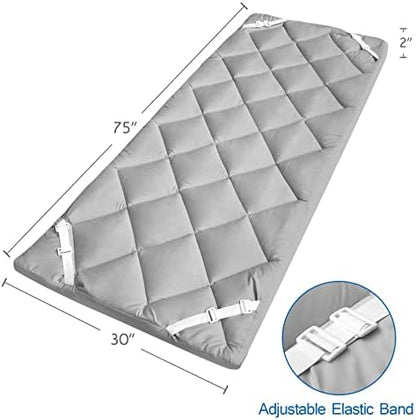 Cot Mattress Pad 30" X 75" Quilted Cot Pads for Camping