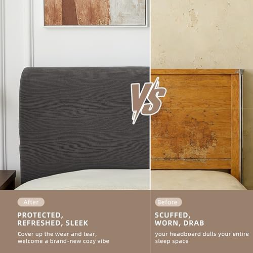 Bed Headboard Cover Twin, Stretch Head Board Slipcover Washable
