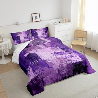Feelyou Buffalo Check Ombre Comforter Set King Size Kids Duvet