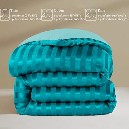 Whale Flotilla 3-Piece Reversible Silky Soft Breathable King Comforter Set