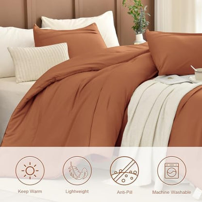 Masaca Oversized King Comforter 128x120,Pinch Pleat Pumpkin Bedding Comforter Set,3Pcs Ultra Soft Fluffy Extra Large King Comforter Set for All Season