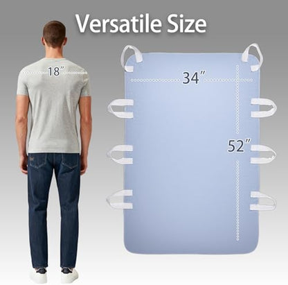 Positioning Bed Pads with 8 Handles for Elderly Adults 34"x52"-1 Pack
