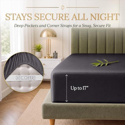 DECOLURE 100% Viscose Derived from Bamboo Sheets | 6 Pc Bed Set