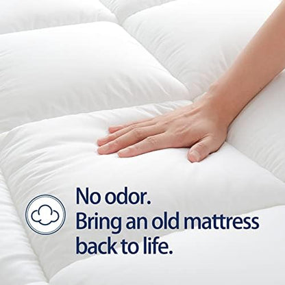 CHOPINMOON Twin XL Mattress Topper for Back Pain, Thick Mattress Pad Cover