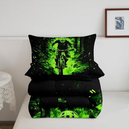 Feelyou Dirt Bike Kids Bedding Set Boys Girls Twin Size