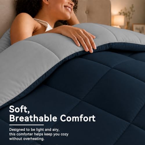 Anluoer Queen Comforter Set 7 Piece, Soft Bed in a Bag Queen Bedding Sets