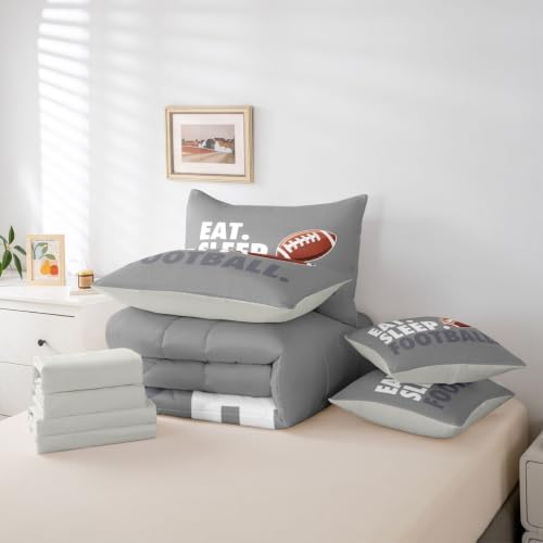 Erosebridal Football Queen Comforter Set with Sheets 7 Piece