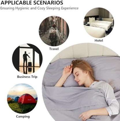 Sleeping Bag Liner, Ultralight & Compact Travel Sheet for Hotel