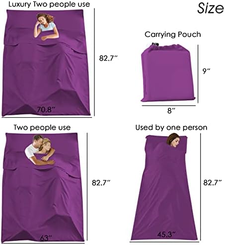 Sleeping Bag Liner, Camping Travel Home Bed Sheet Compact Sacks