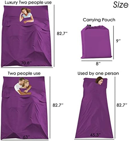 Sleeping Bag Liner, Camping Travel Home Bed Sheet Compact Sacks