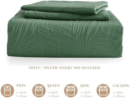 Exclusivo Mezcla Lightweight King Quilt Bedding Set, Soft Microfiber