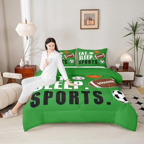 Feelyou Sports Comforter Set Twin Size for Kids Boys Girls