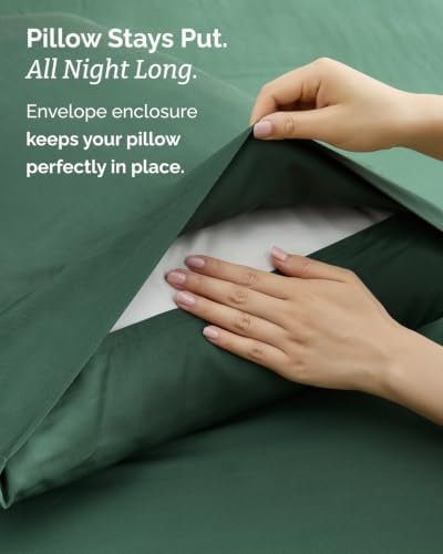 100% Rayon Derived From Bamboo - Bed Sheets Split King - Emerald Green
