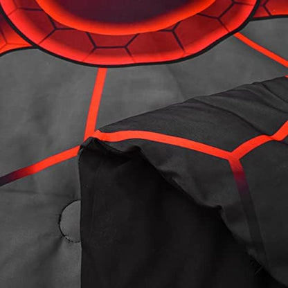 NTBED Game Console Comforter Set for Boys Girls Kids Geometric Lightweight Microfiber Bedding Sets (red, Twin)