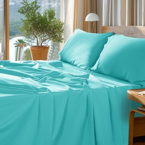 SONORO KATE 1000 Series 100% Egyptian Cotton King Sheet Set,4 Pieces