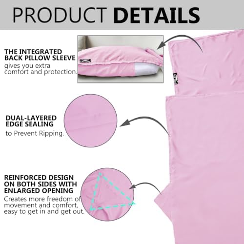 Frelaxy Ultralight Sleeping Bag Liner, Compact Travel Sheet, 3 Sizes