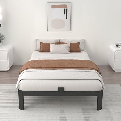 ITIMIDI 10 Inch Twin Platform Bed, Heavy Duty Steel, No Box Spring, Black