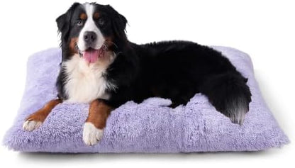 EHEYCIGA Fluffy Dog Crate Bed, Plush XX Large Dog Pillow, Purple