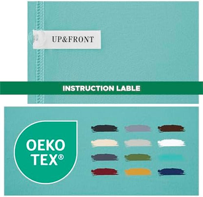 Box Spring Cover King Size-Aqua Stretch Wrap Around 4 Sided Bed Skirt