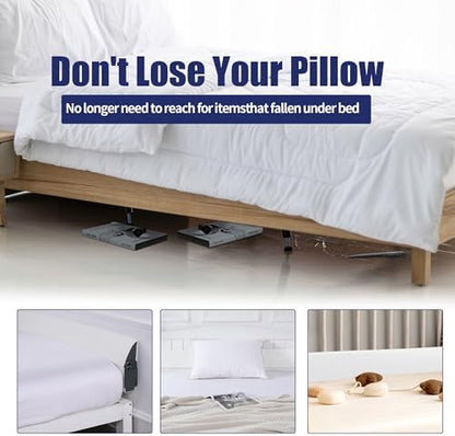 HOMBYS Pillow Wedge for Headboard Gap,Mattress Wedge Gap Filler Queen Size,Bed Crack Pillow,Foam Bed Gap Filler,Multifuctional Headboard Space Filler with Side Pocket,Fill The Gap (0-7")