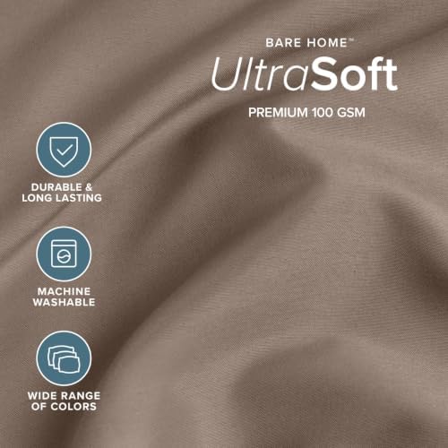 Bare Home Split King Sheet Set - 1800 Ultra-Soft (Split King, Taupe)