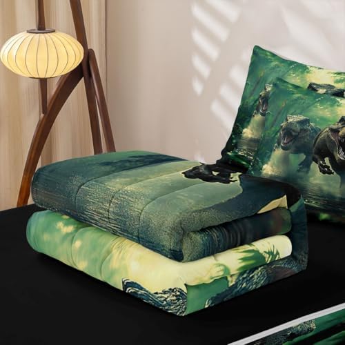 Feelyou Dino Dinosaur Comforter Set Full Size Kids Boys Girls Bedding