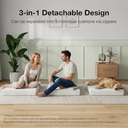 Novilla Foldable Mattress Topper, Single Size Comfort Foam Trifold Mattress with Cloud Design Cover, 4 Inch Folding Mattress for Back Pain Relief, Suitable for Camping, RV Travel, 75"x25"x4"