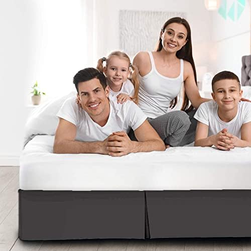 Super Soft 800-TC Split Corners Full Size Bed Skirt - 54x75+16-Inch Tailored Drop Easy Fit - Bed Skirt for Full Beds - Center & Corner Pleats Wrinkle & Fade Resistance