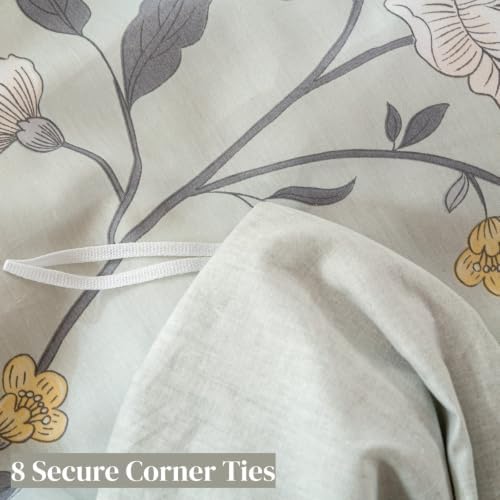 OAITE Full Duvet Cover Set 3pcs 100% Cotton Vintage Peony Floral