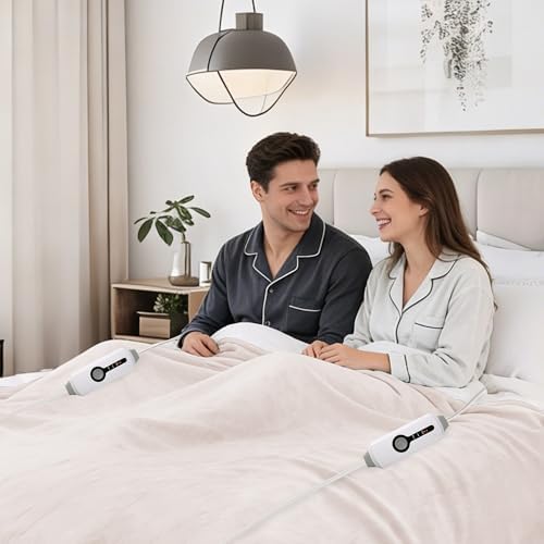Electric Heated Blanket 84"x90" Queen Size, Beige